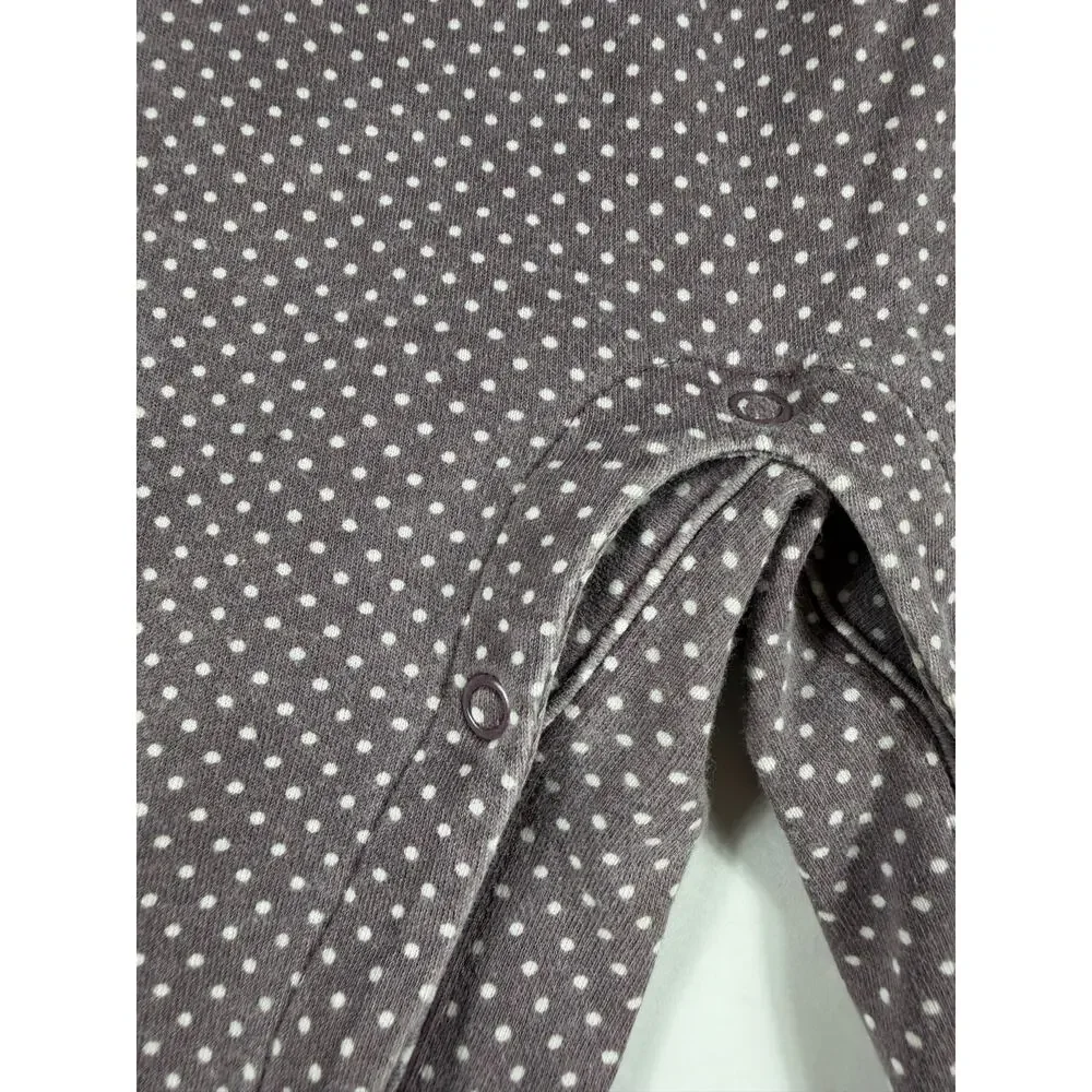 Tea Collection Polka Dot Wrap Romper Purple 12-18 Months